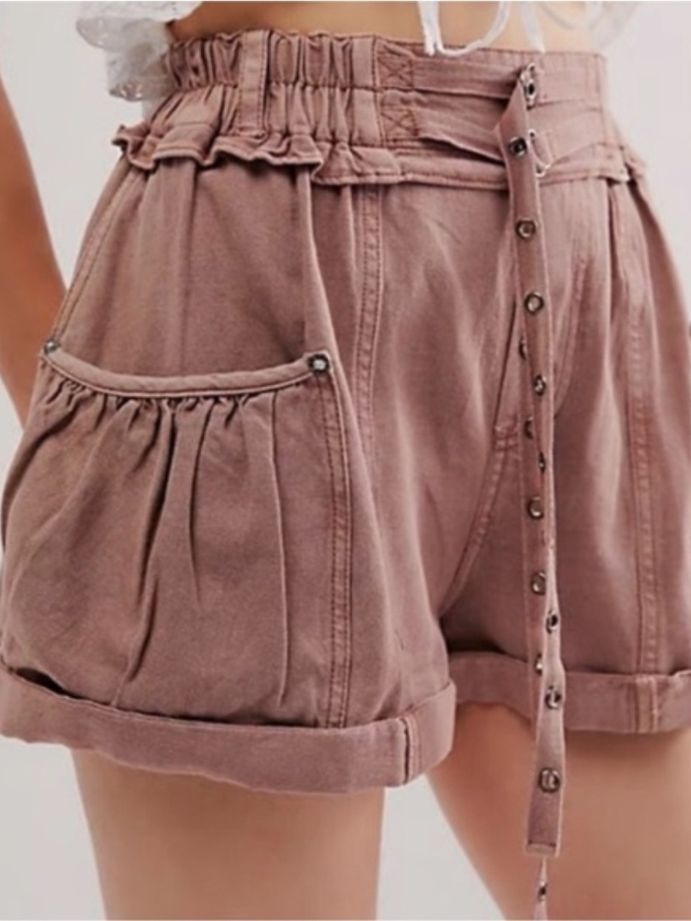 Free People Slow Motion Pull-on High-Waist Shorts